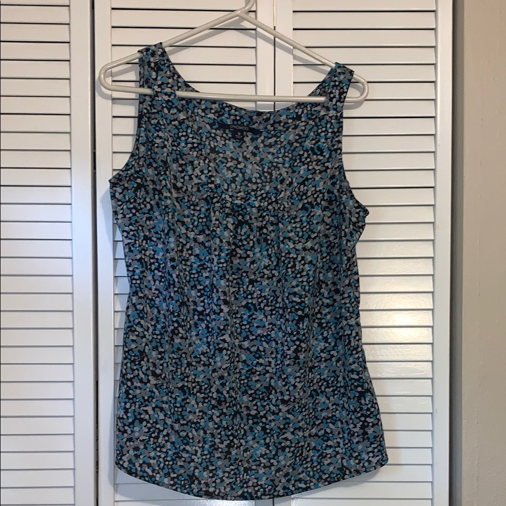 Chadwicks Black and Blue Fitted Tank Top